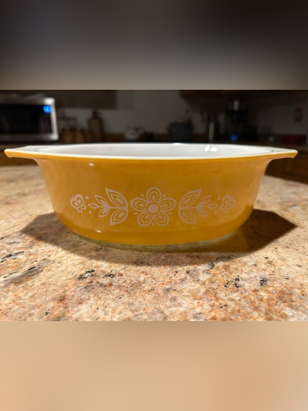 Pyrex #043 Butterfly Gold Oval Casserole 1 1/2Qt Cinderella Style